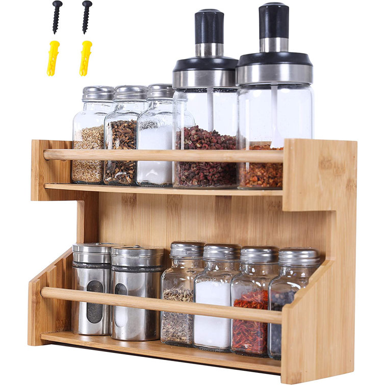 Freestanding Bamboo Spice Rack